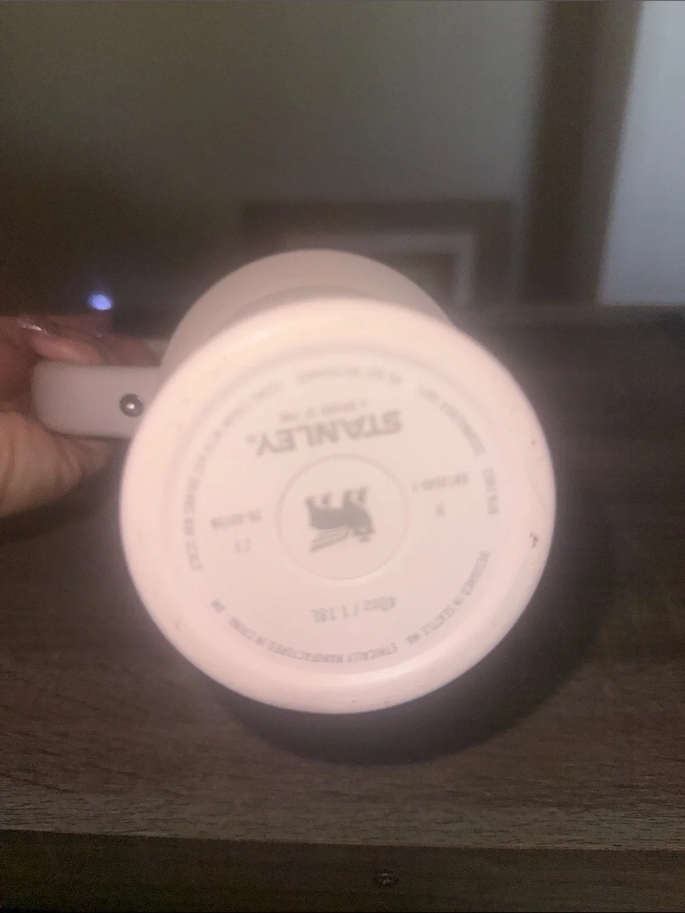 Stanley Pale Pink Travel Tumbler with White Lid and Handle - Picture 5 of 5